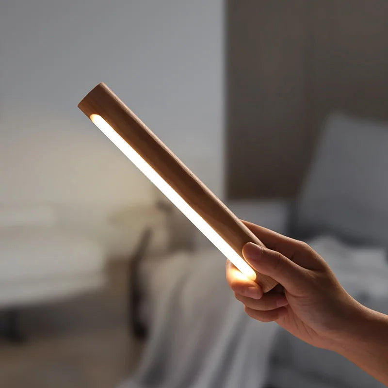 Smart Rotatable Wooden Night Light