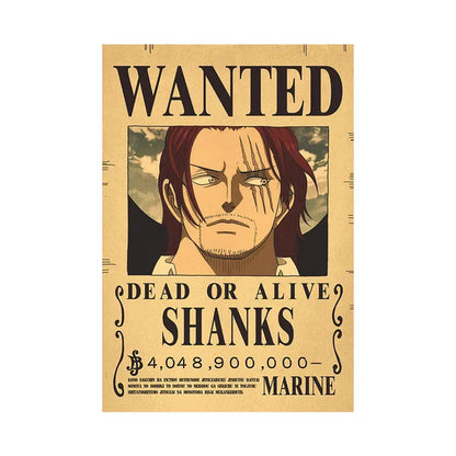 Anime Luffy Gear 5 One Pieces Bounty Wanted Posters