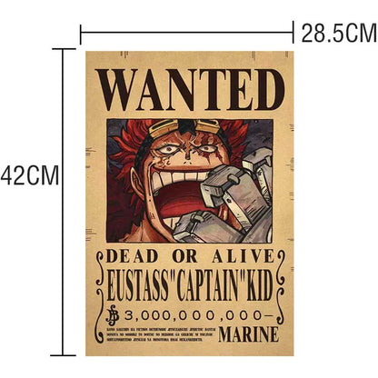 Anime Luffy Gear 5 One Pieces Bounty Wanted Posters