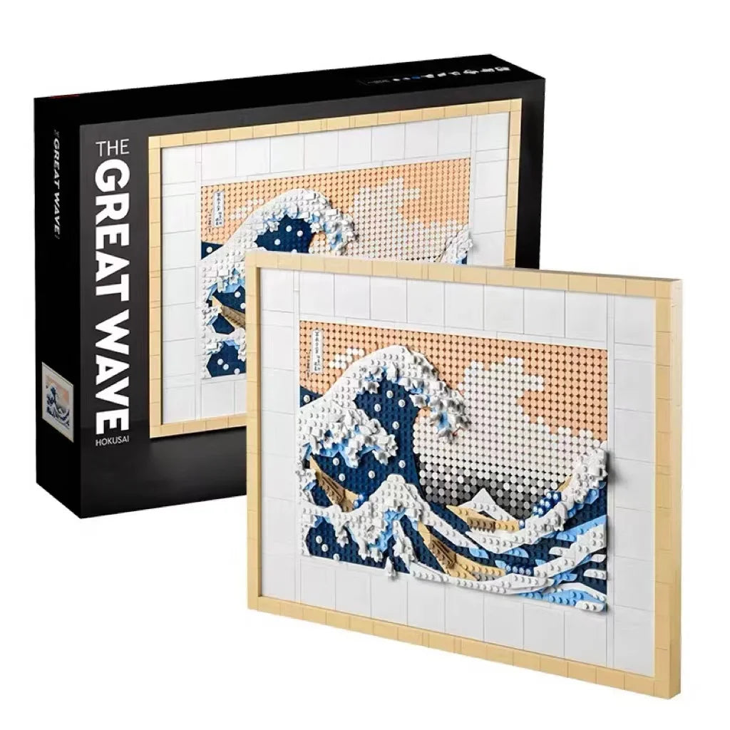 31208 Compatible Hokusai The Great Wave Starry Night Building Blocks