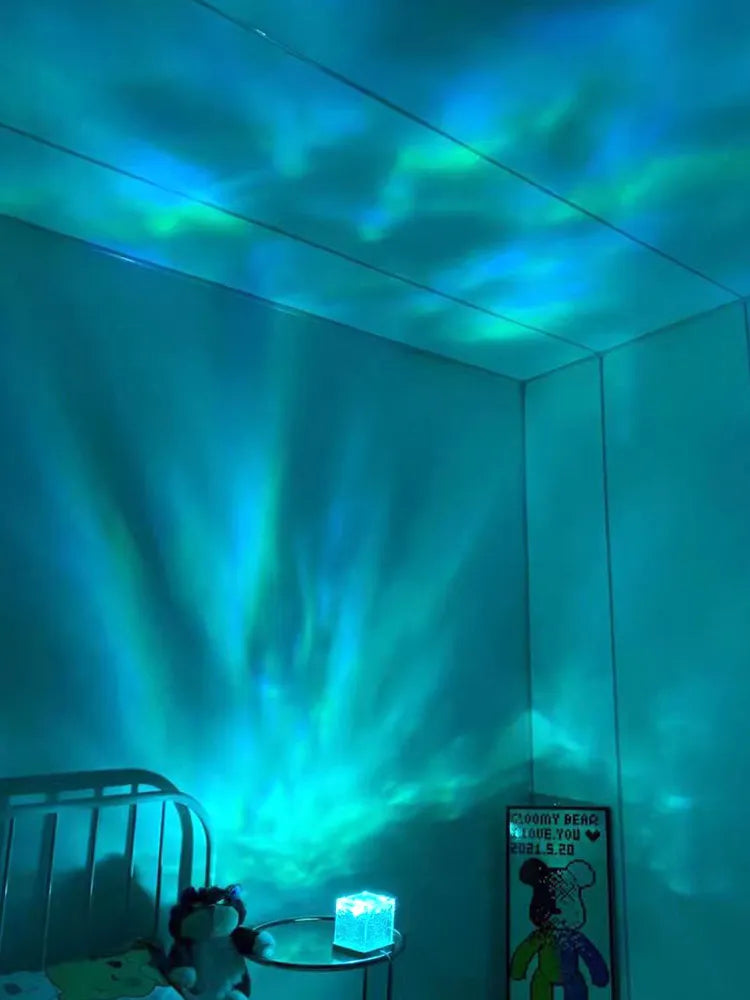 Crystal Lamp Water Ripple Projector Night Light