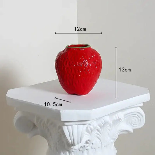 Cartoon Strawberry Ceramic Vase