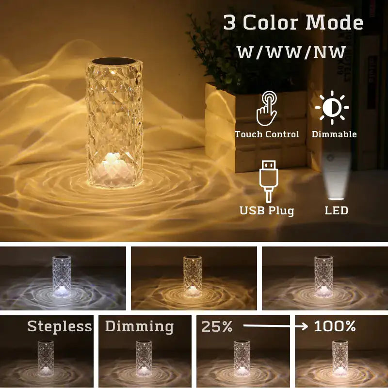 One Touch Crystal Lamp