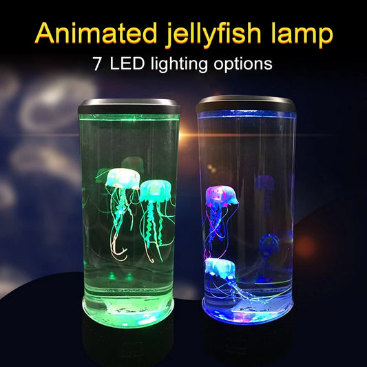 Color Changing LED Jellyfish Aquarium Night Light with USB Charging