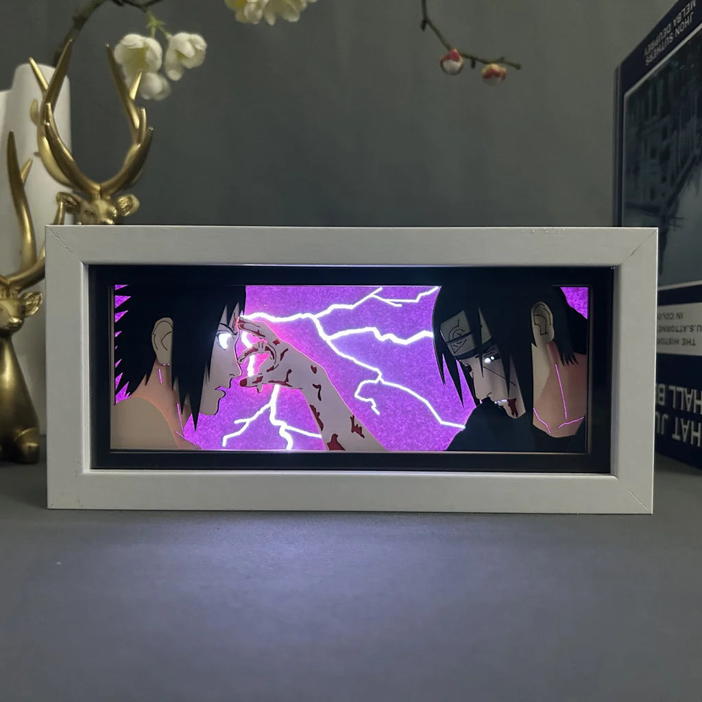 Uchiha Itachi Paper Carving 3D Anime Lamp