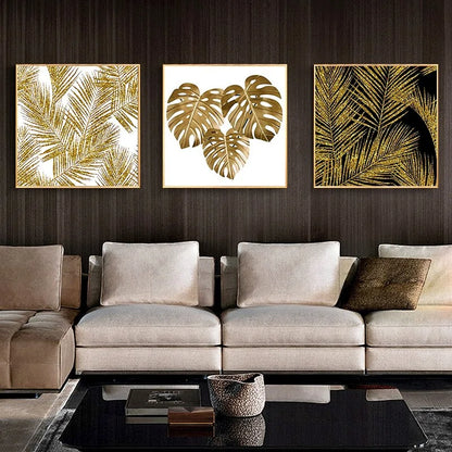 Abstract Gold Luxury Posters Nordic Canvas Art Painting