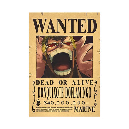 Anime Luffy Gear 5 One Pieces Bounty Wanted Posters